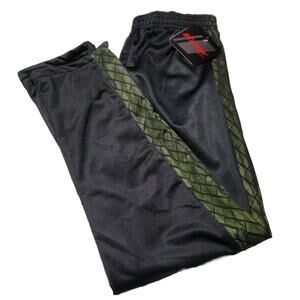 Cougar Sport Boys L(14/16) Athletic Pants Zipperd Lower Leg Black /Volt/ Black